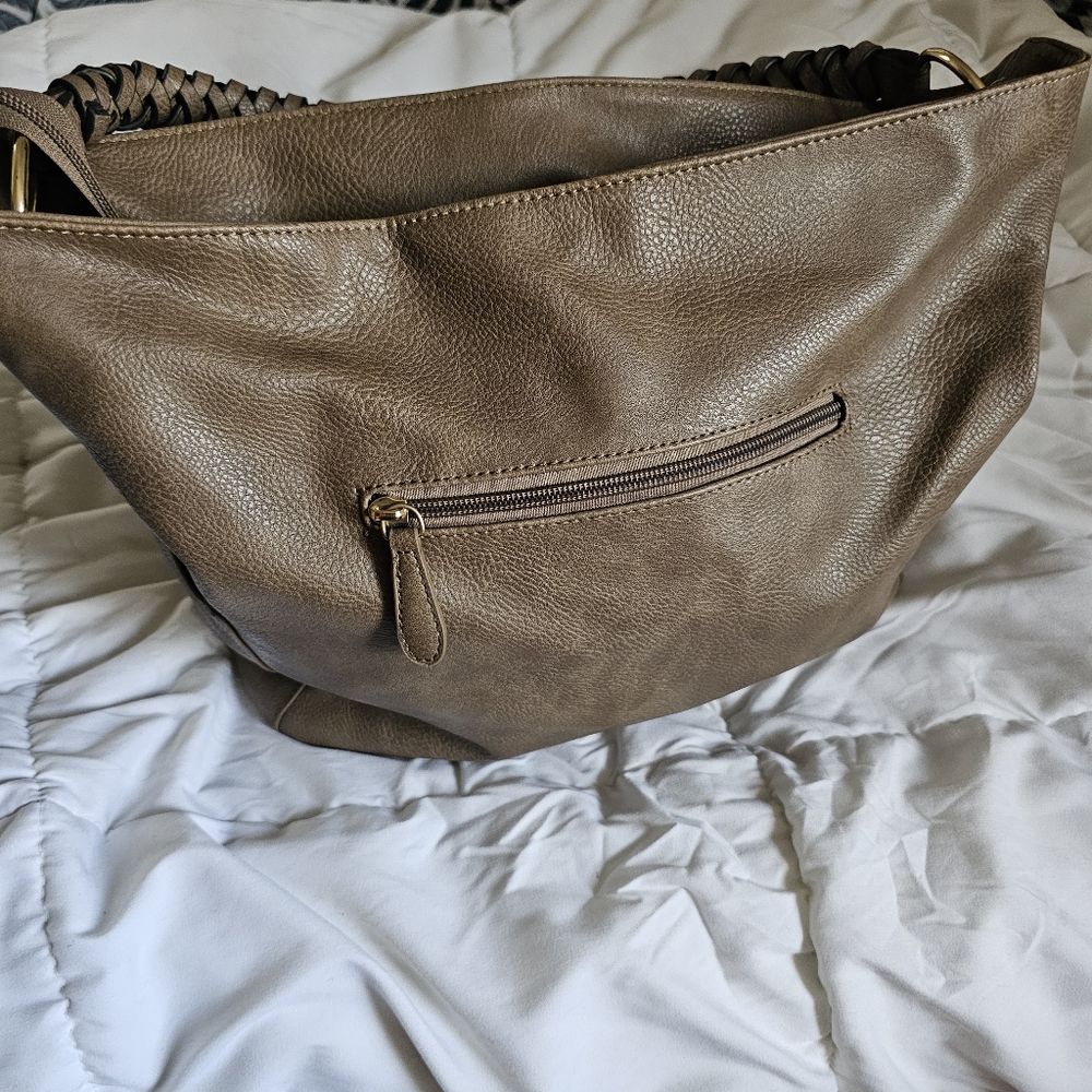 purse with braided strap